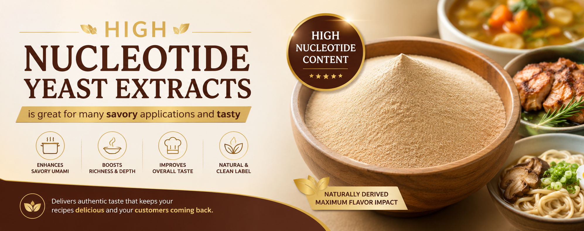 High Nucleotide Yeast Extract is great for Savory Applications