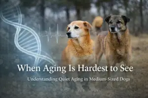 Mid size dogs, when aging is hard to see.